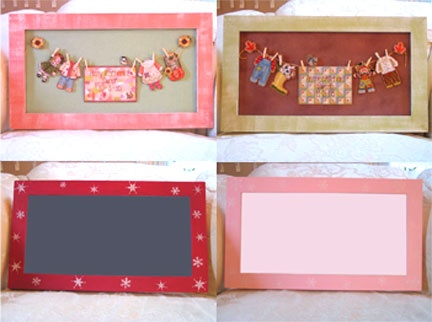 small pirate ship hand painted photo frames